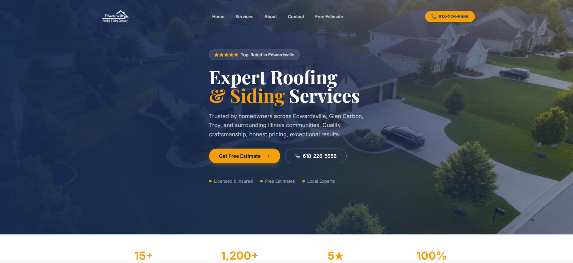 Roofing Template template preview