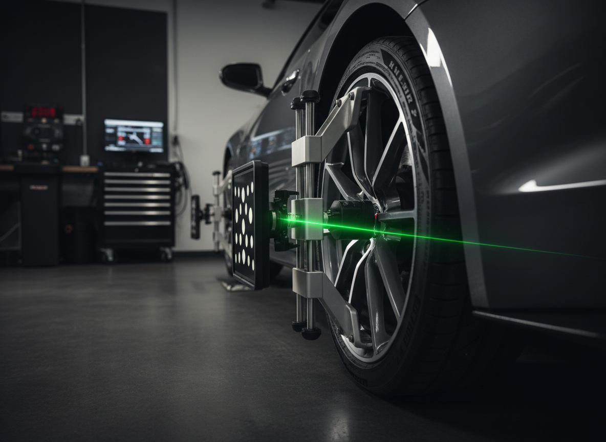 Hunter wheel alignment machine