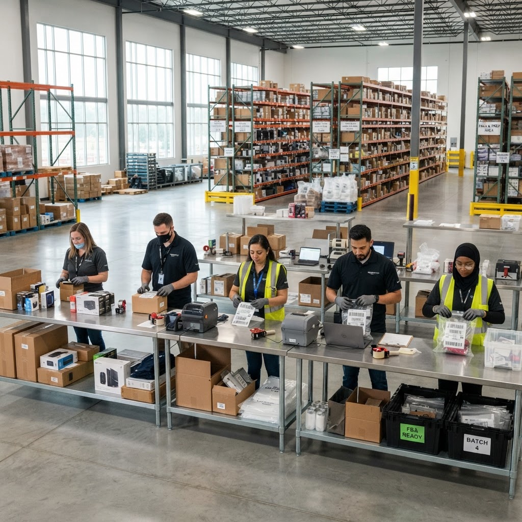 Anchor Prep Solutions fulfillment warehouse with prep stations