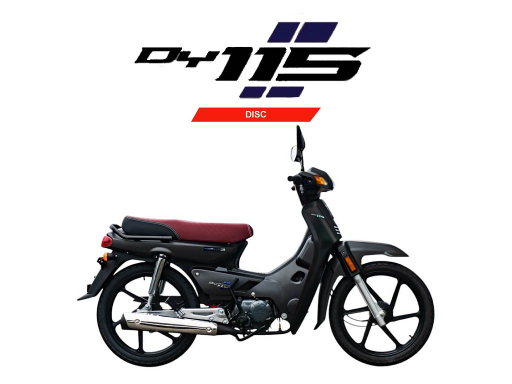 2026 AVETA DY 115 DISC BRAKE DISC BRAKE in Black Maroon — available at Boon Hua Motor Klang Valley