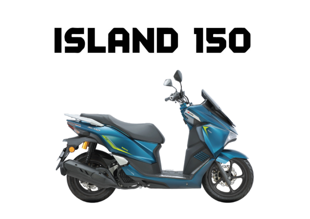 2026 WMOTO ISLAND 150 in Action Blue — available at Boon Hua Motor Klang Valley
