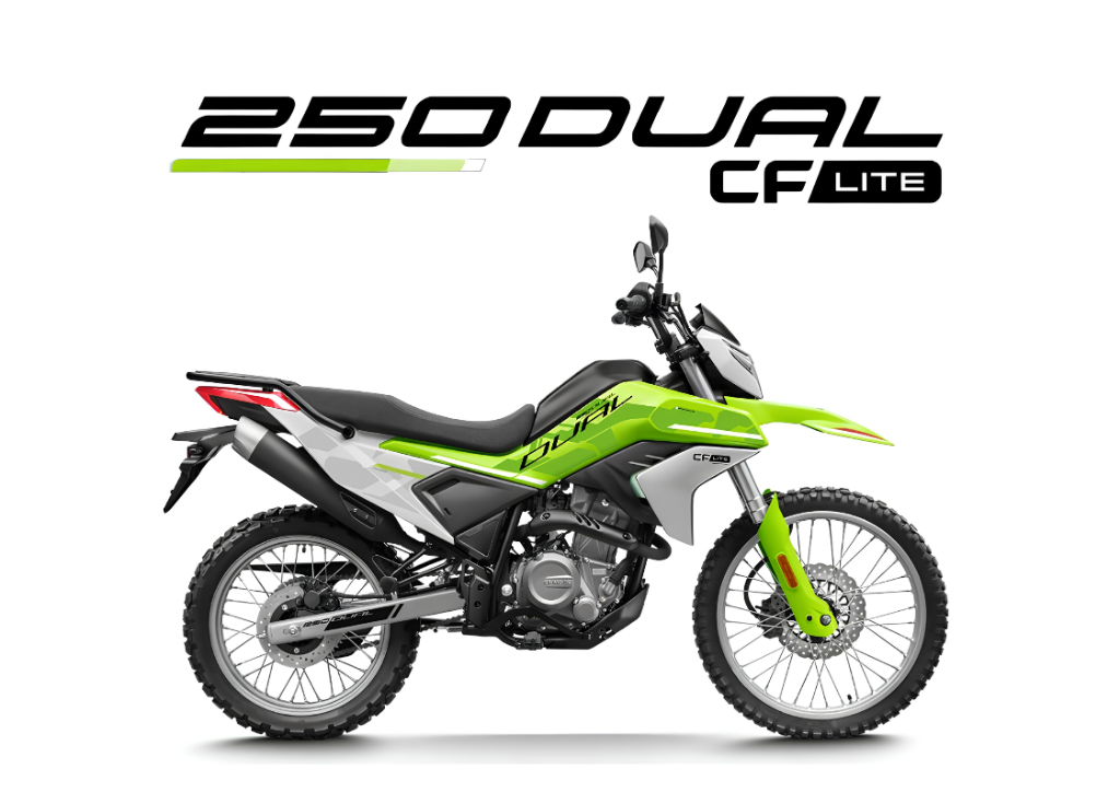 2026 CFMoto 250 DUAL STD in Lime Green — available at Boon Hua Motor Klang Valley