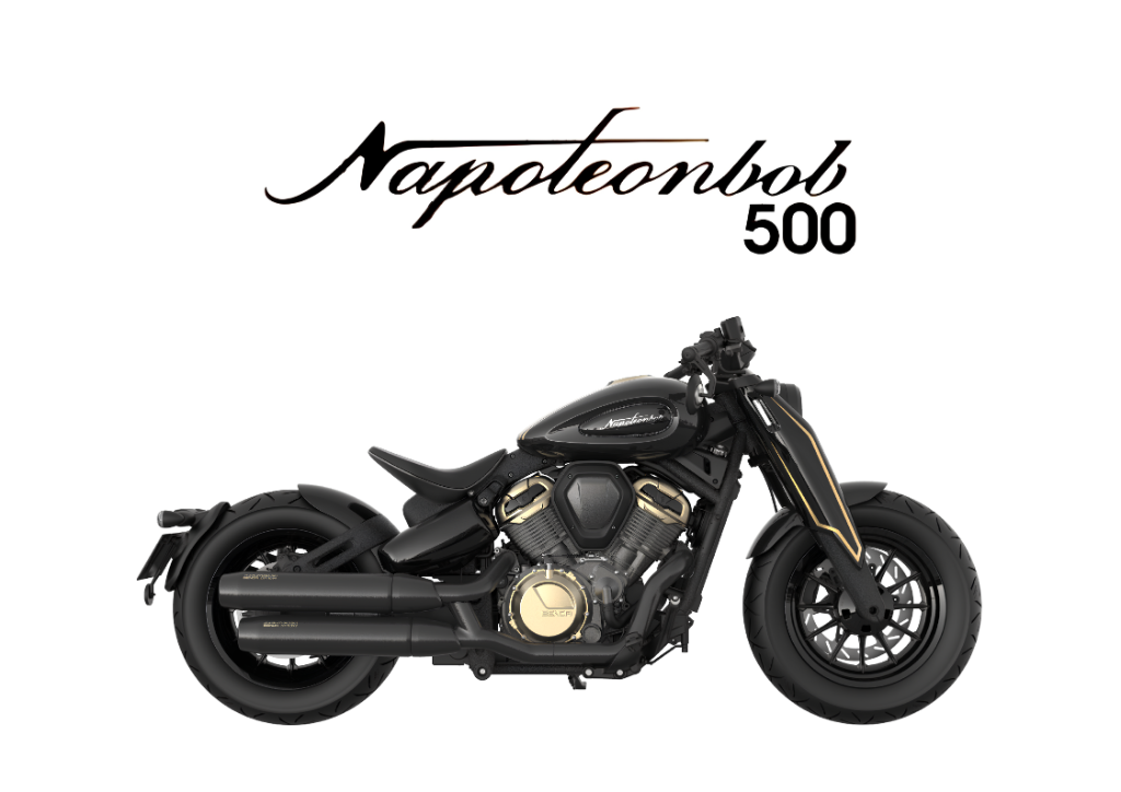 2026 BENDA NAPOLEON BOB 500 in Mysterious Gold (with Dark Knight Glossy Rim) — available at Boon Hua Motor Klang Valley