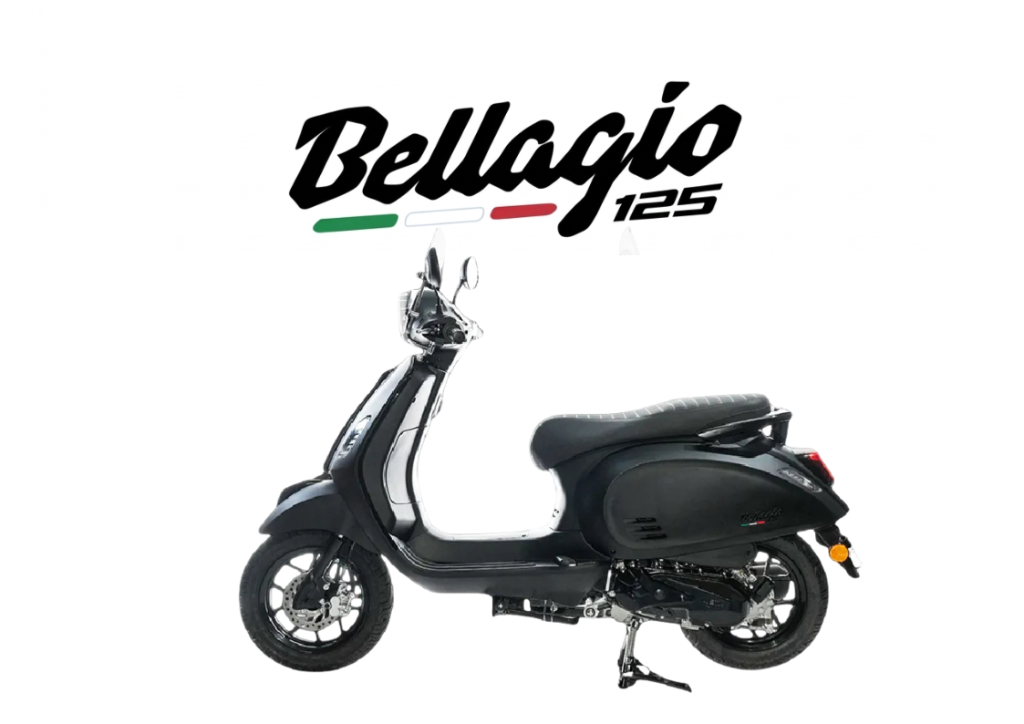 2026 AVETA BELLAGIO 125 STD in Carbon Black — available at Boon Hua Motor Klang Valley