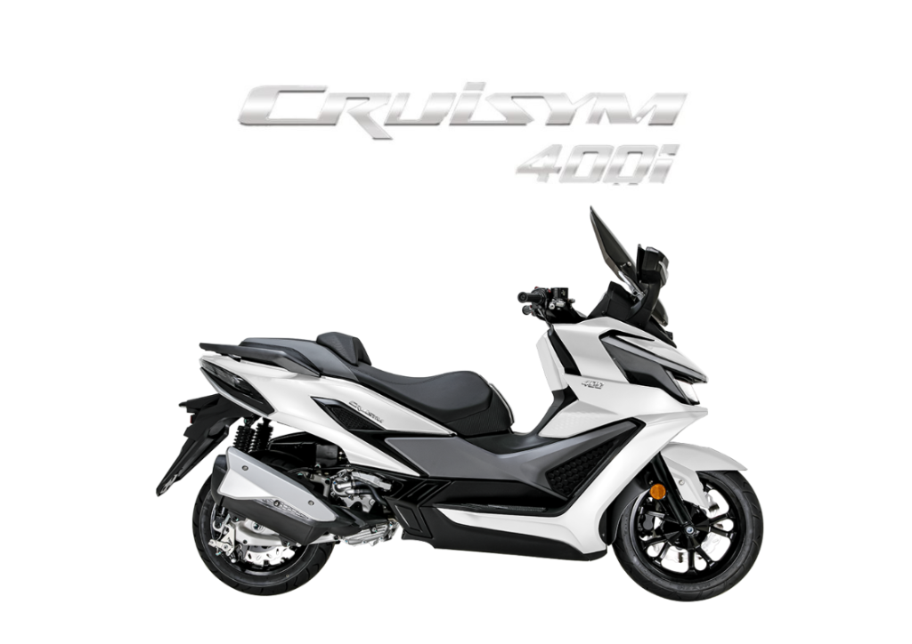 2026 SYM CRUISYM 400i in Dreamy White — available at Boon Hua Motor Klang Valley