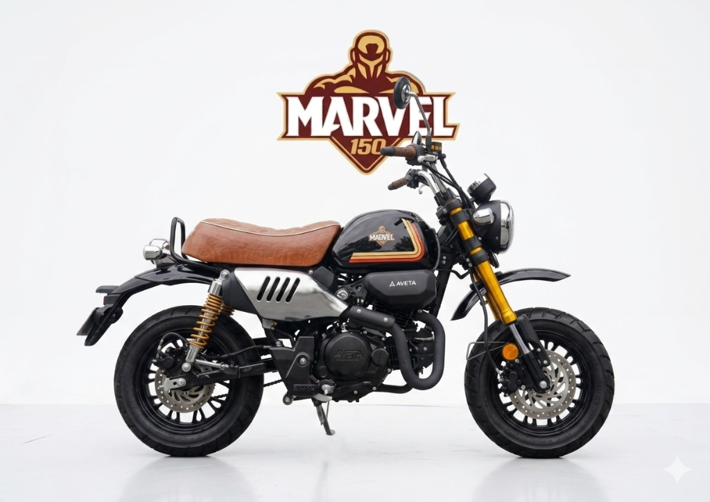 2026 AVETA MARVEL 150 STD in Mocha Blaze — available at Boon Hua Motor Klang Valley
