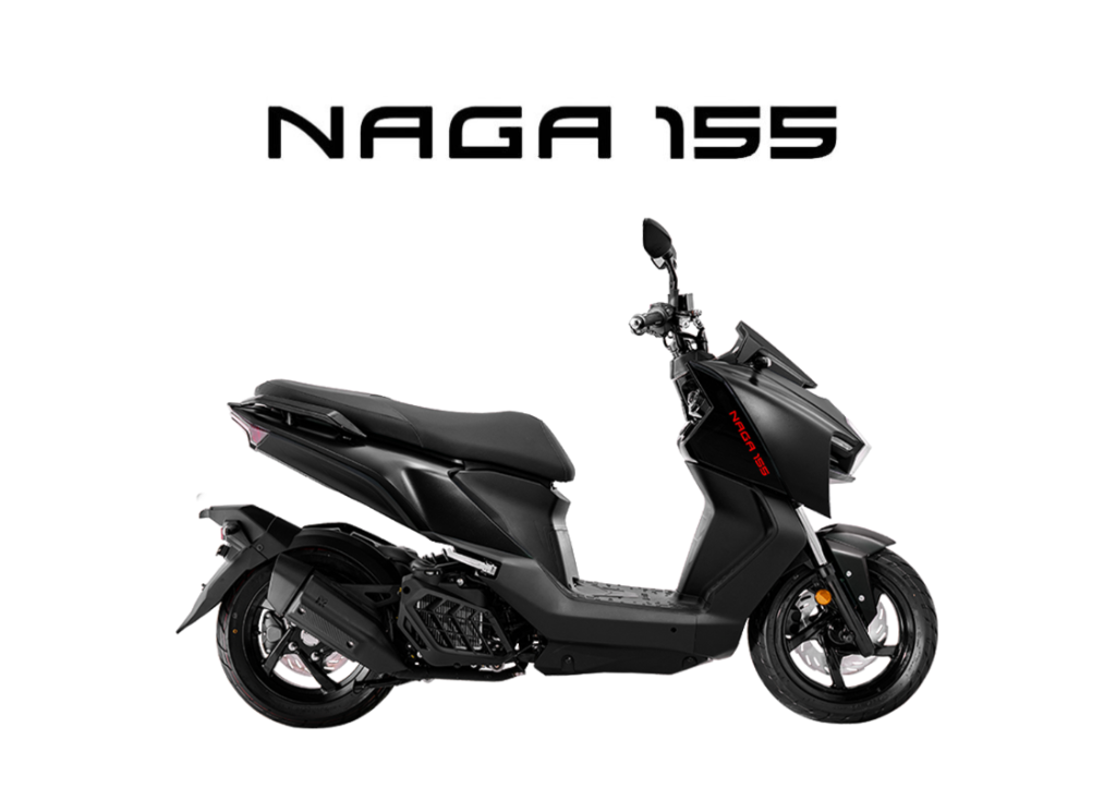 2026 SYM NAGA 155 in Naga Black — available at Boon Hua Motor Klang Valley
