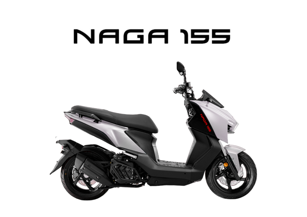 2026 SYM NAGA 155 in Naga White — available at Boon Hua Motor Klang Valley