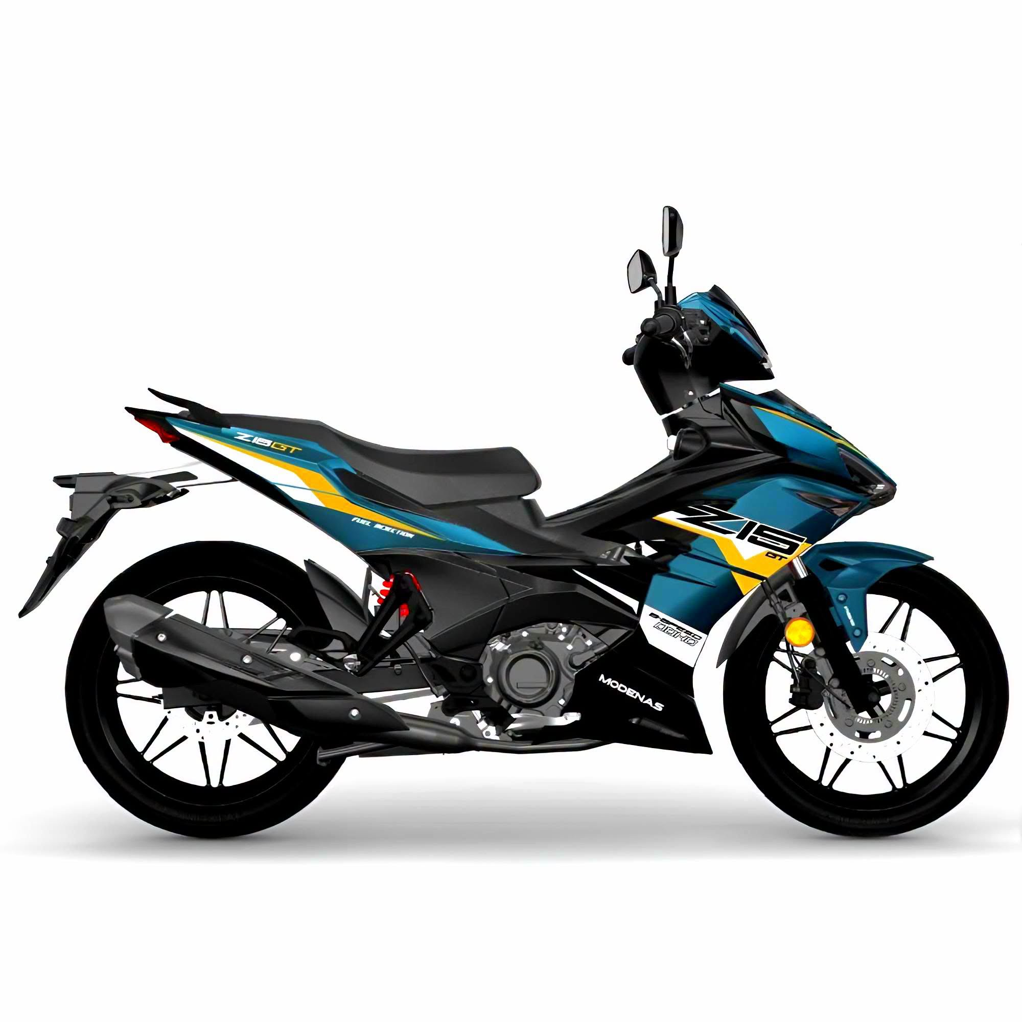 Modenas Z15GT warna Amazon Green — profil sisi