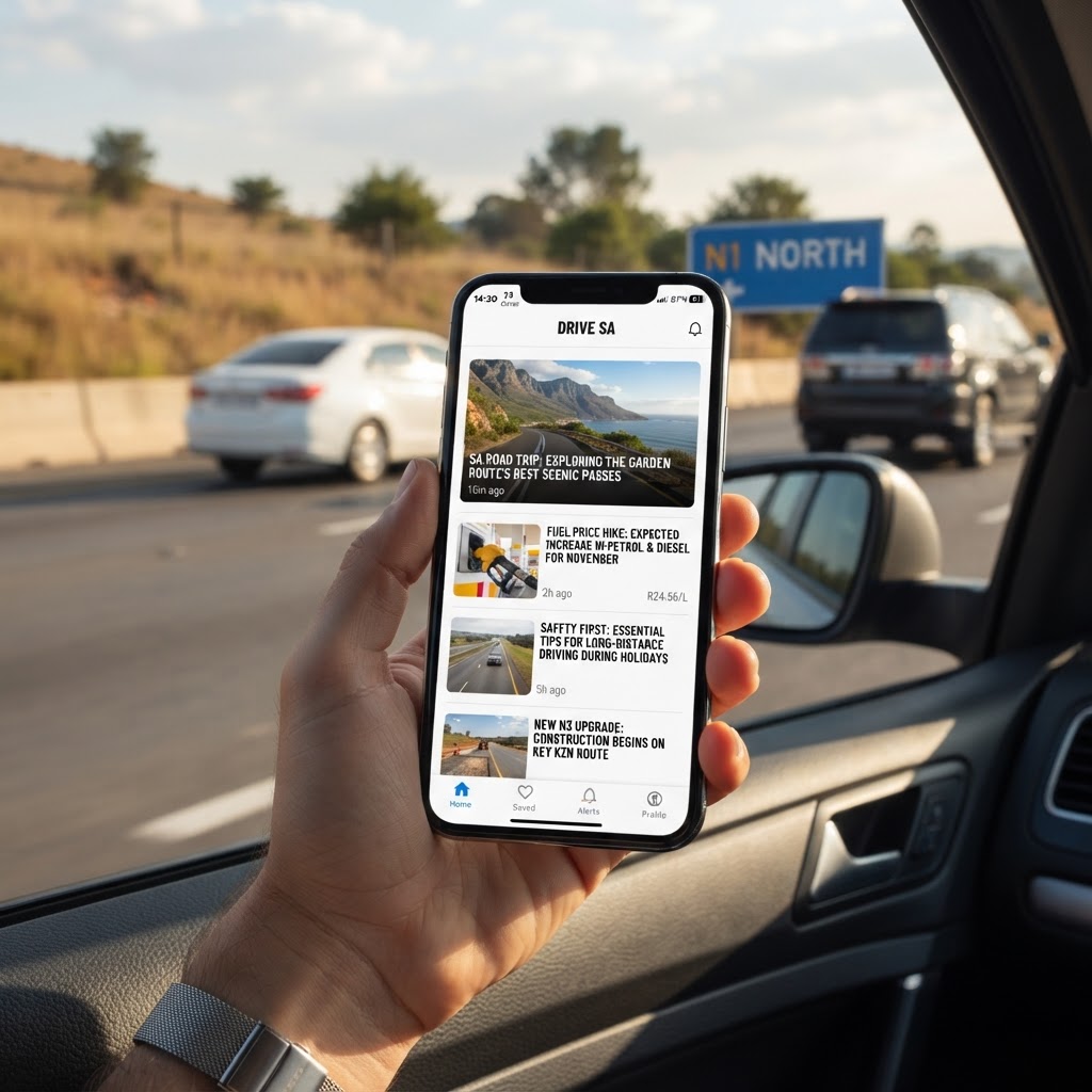 DriveLedger Daily Intel feed with South African road and fuel news