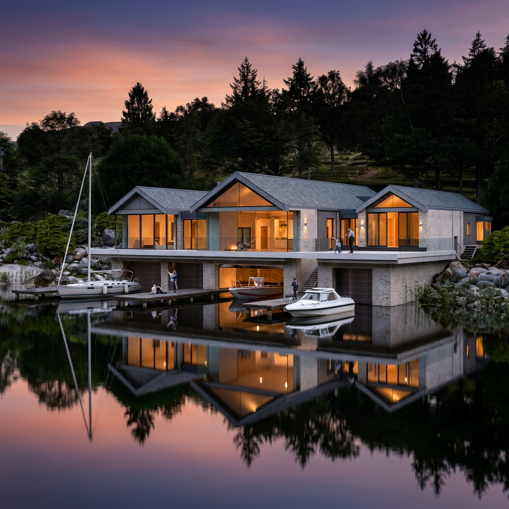 Lakefront residence
