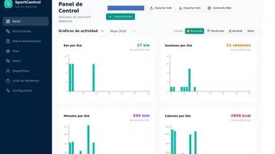 Entrenamiento Home template preview