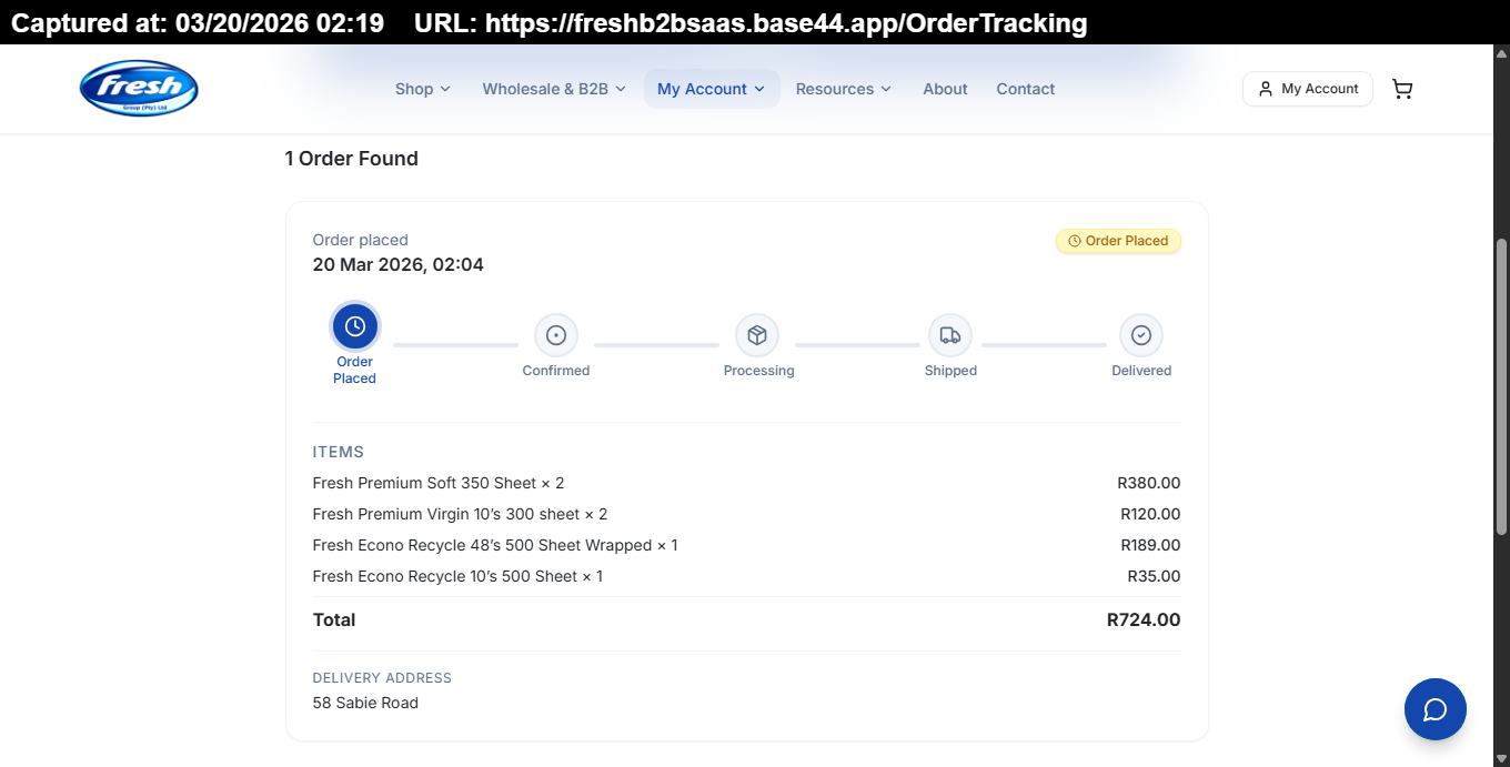 Fresh Group B2B SaaS System Store template preview