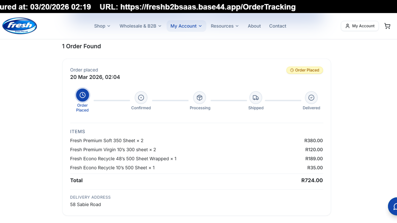Fresh Group B2B SaaS System Store template preview