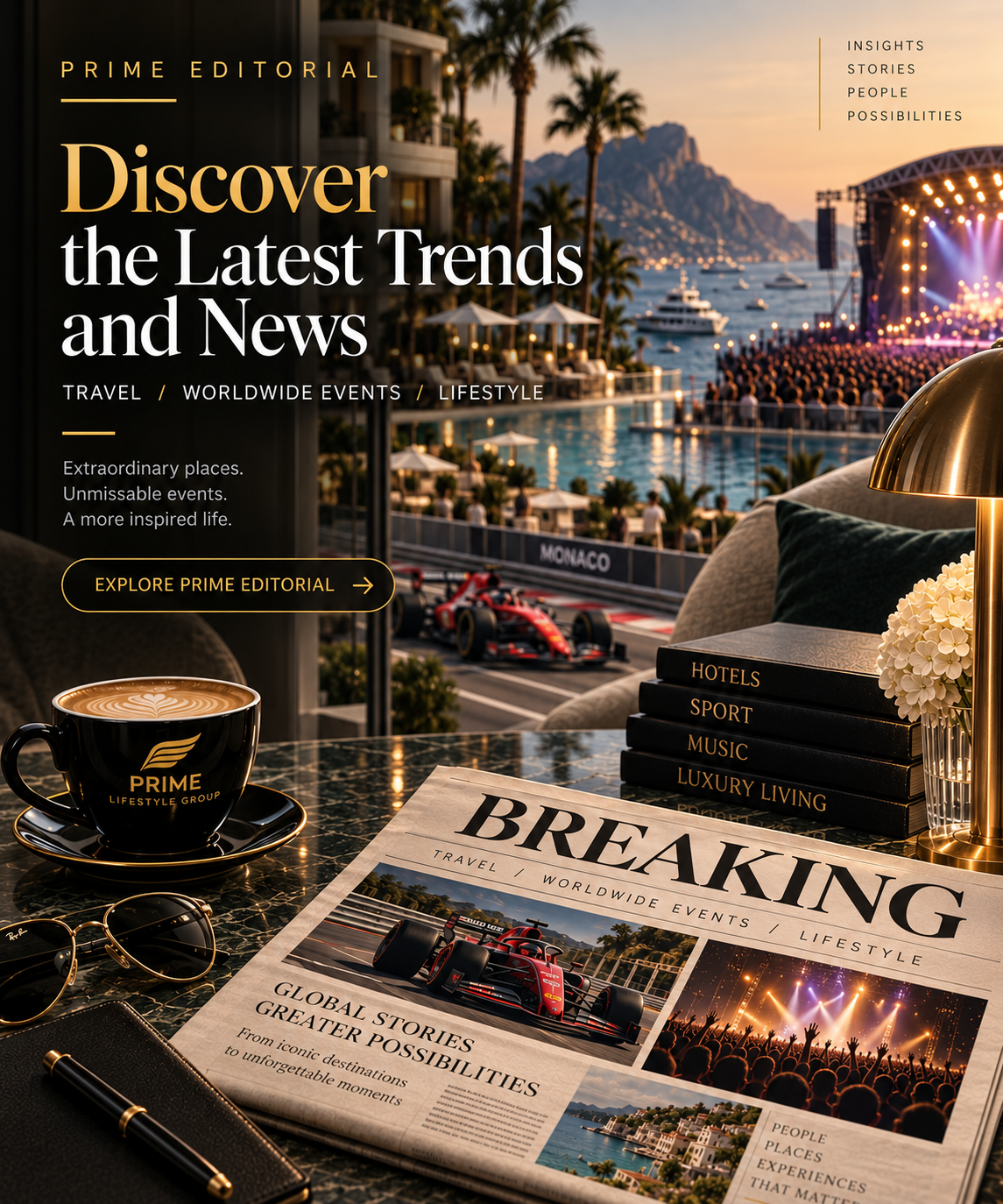 Luxury travel, worldwide events and lifestyle editorial