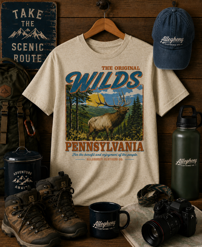 The Original Wilds Pennsylvania Tee — Cream Heather