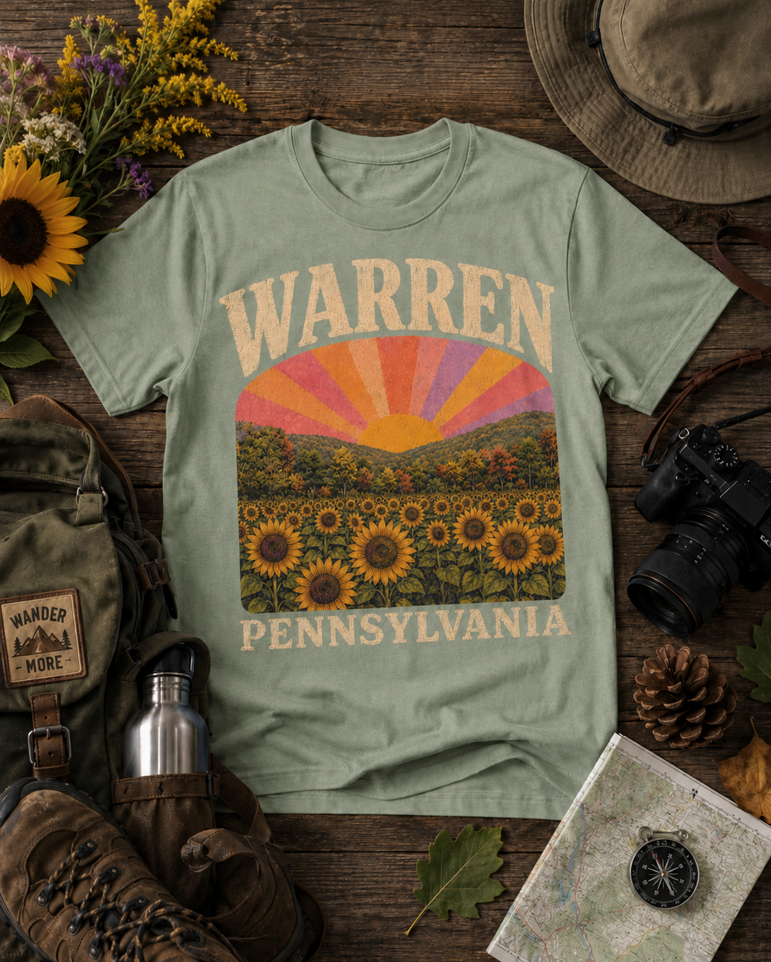 Sunflowers & Sunsets — Soft Sage