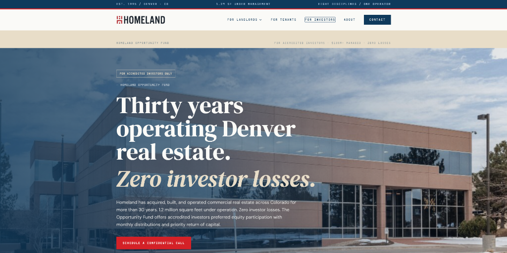 Homeland – For Investors