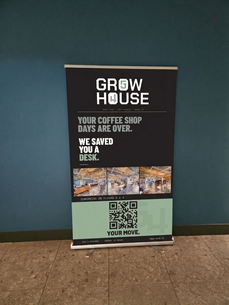 Grow House lobby banner