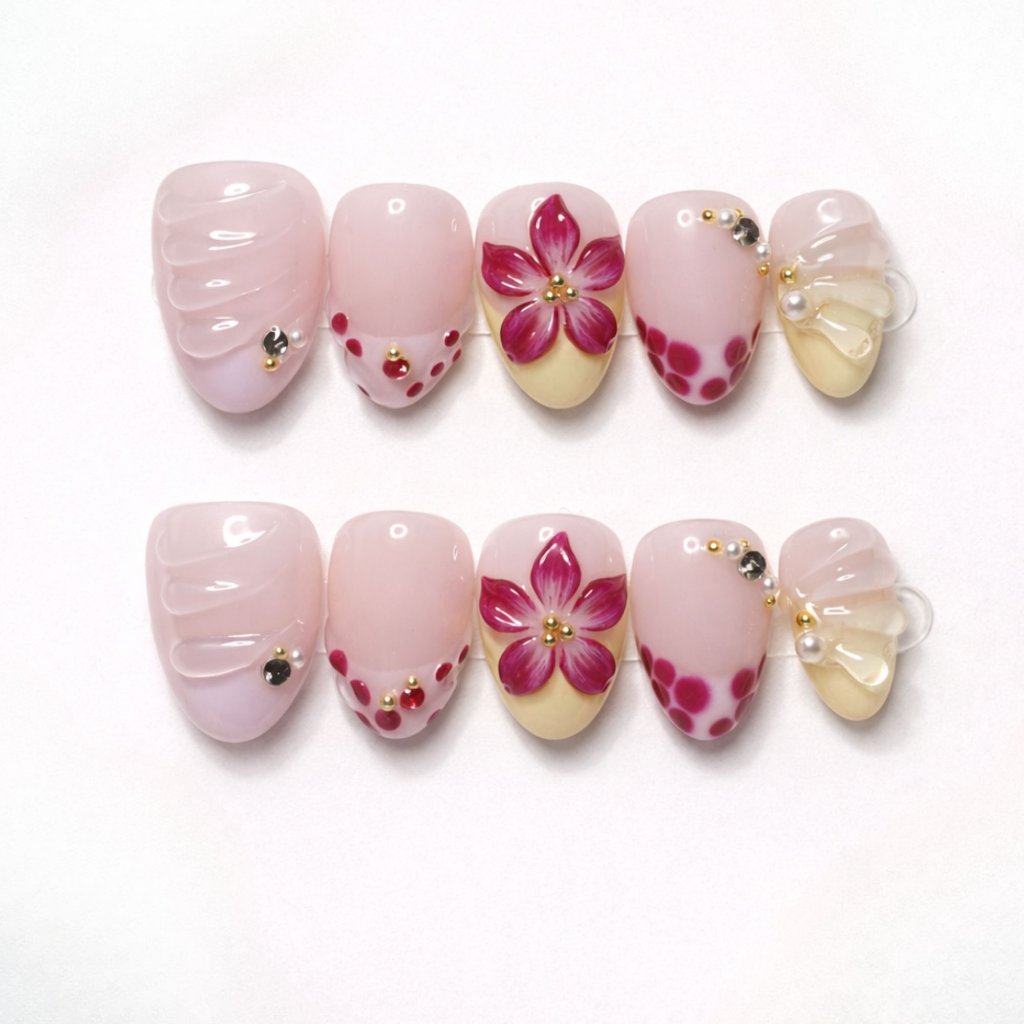 Pink Floral 3D Set