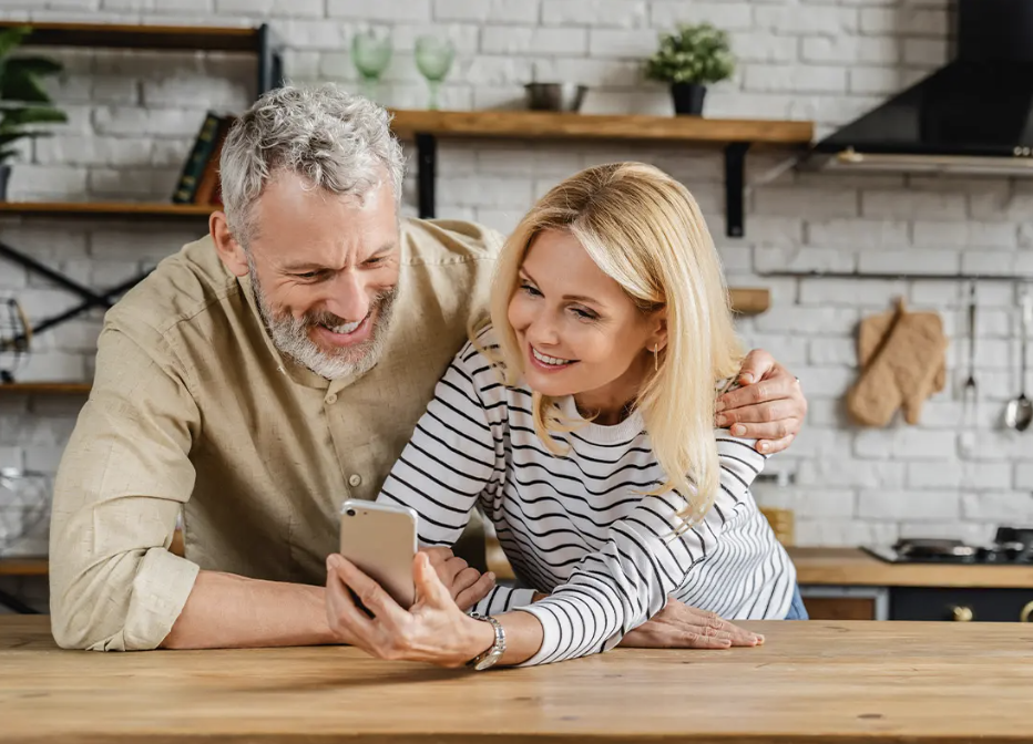 Couple reviewing finances