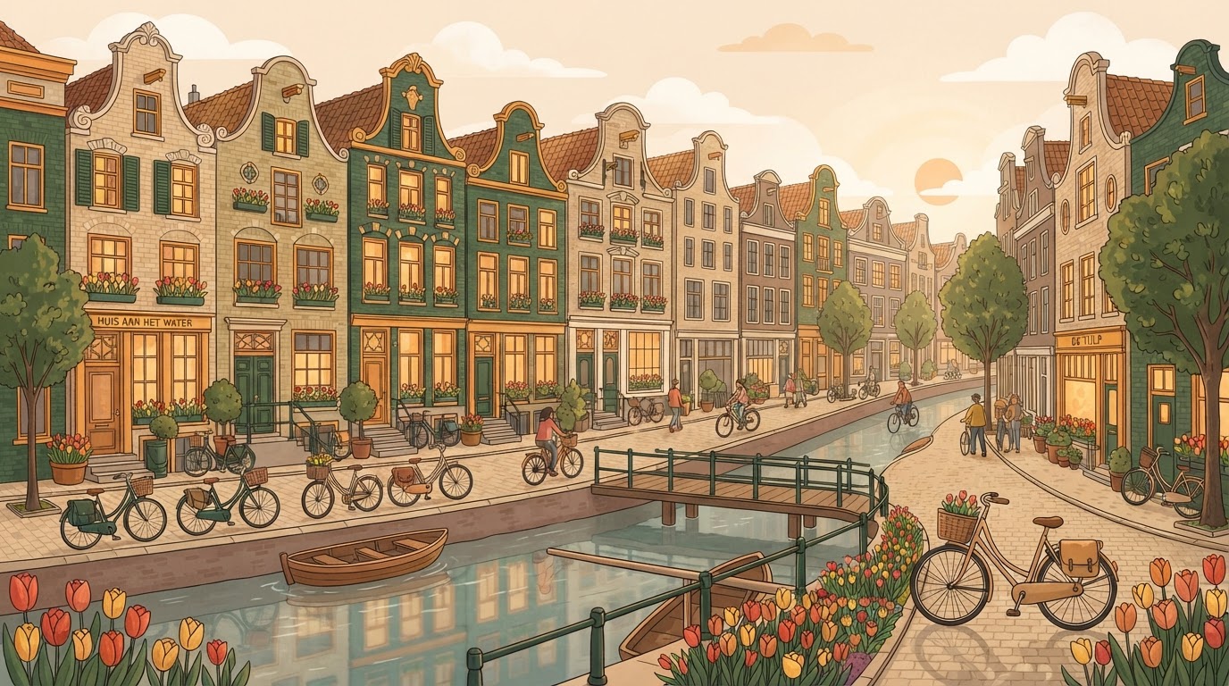 Canais e arquitetura da Holanda