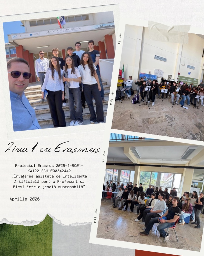 ZIUA 1 – Bun venit și turul școlii Liceo Fornari · Molfetta, Italia