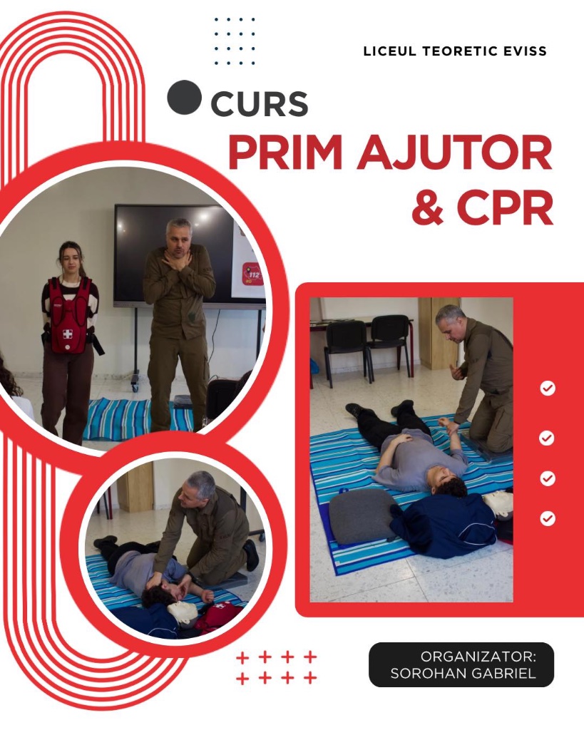 CURS PRIM AJUTOR & CPR — O lecție de viață pentru elevii EVISS