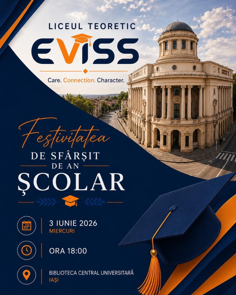 Festivitatea de Sfârșit de An Școlar — Liceul Teoretic EVISS Iași, 3 iunie 2026