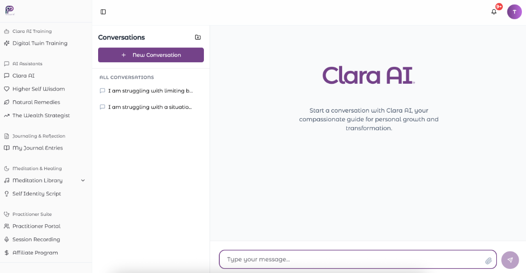 Portrayals XR Clara AI Chat