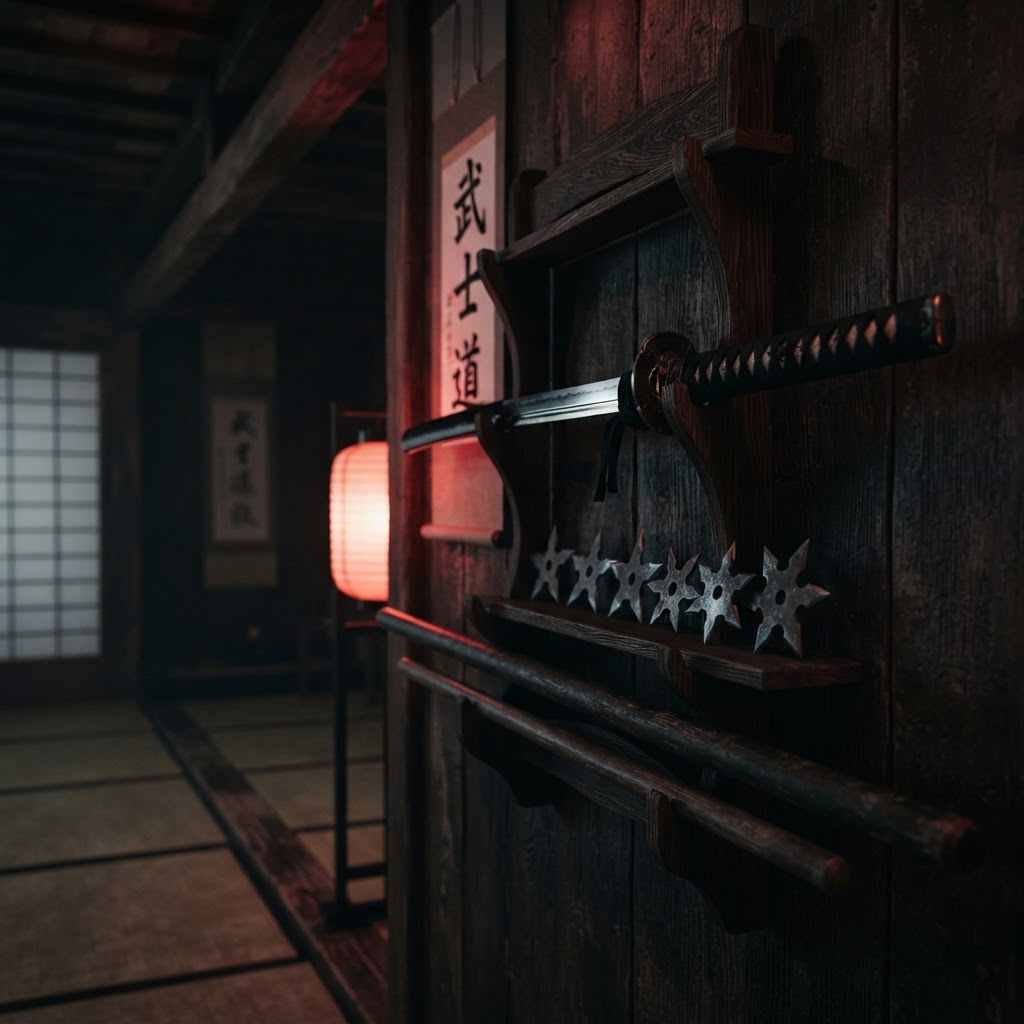 Traditional weapons rack
