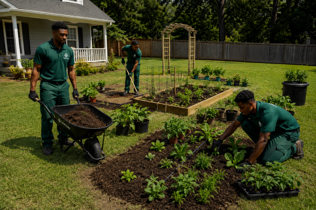 LyfeChain edible landscaping team