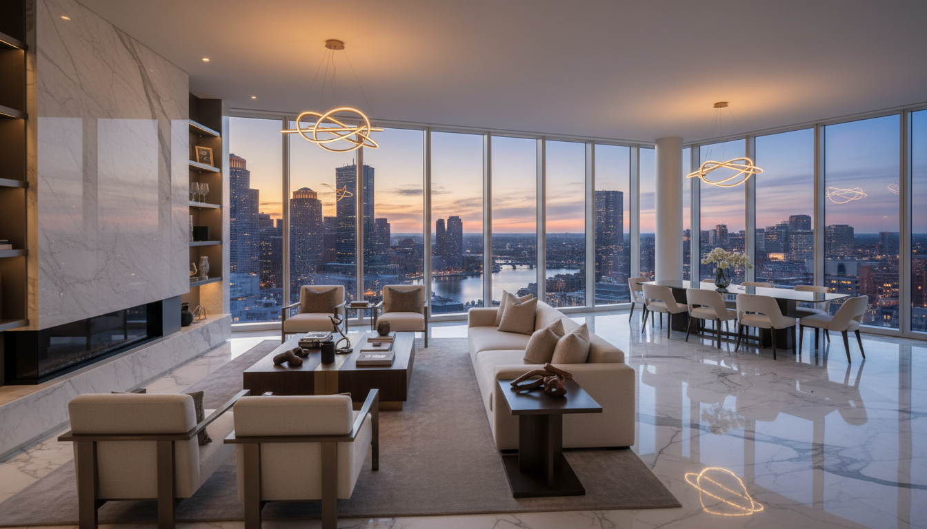 Luxury penthouse with city views