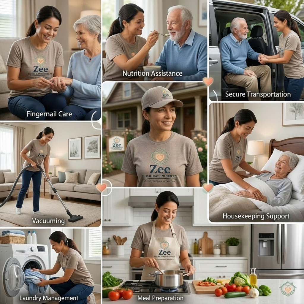 ZEE Home Care caregivers assisting clients