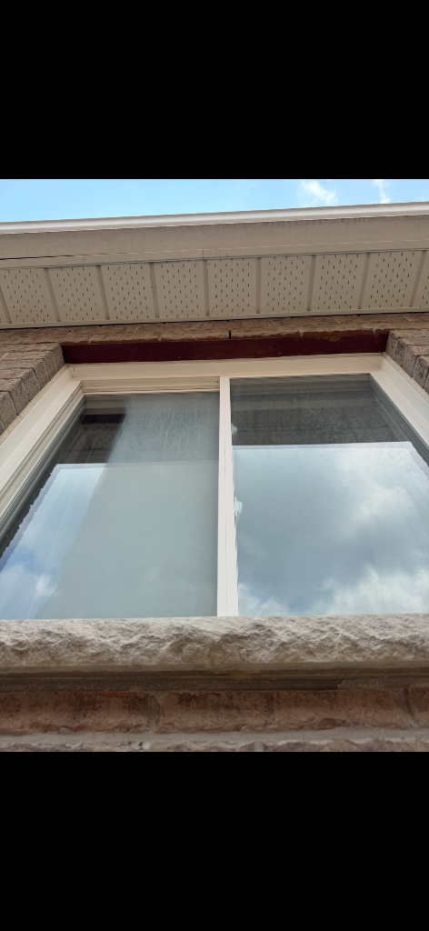 Dirty exterior windows before cleaning in Bradford Ontario