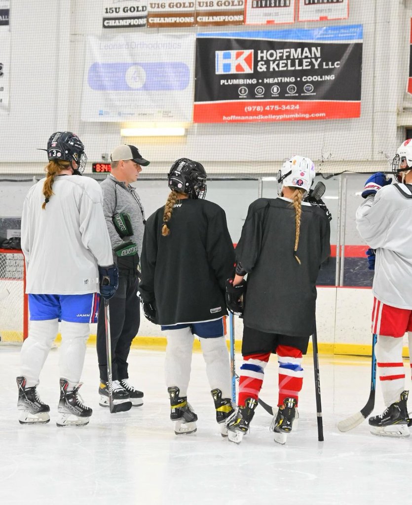 Hockey Sense on-ice coaching session