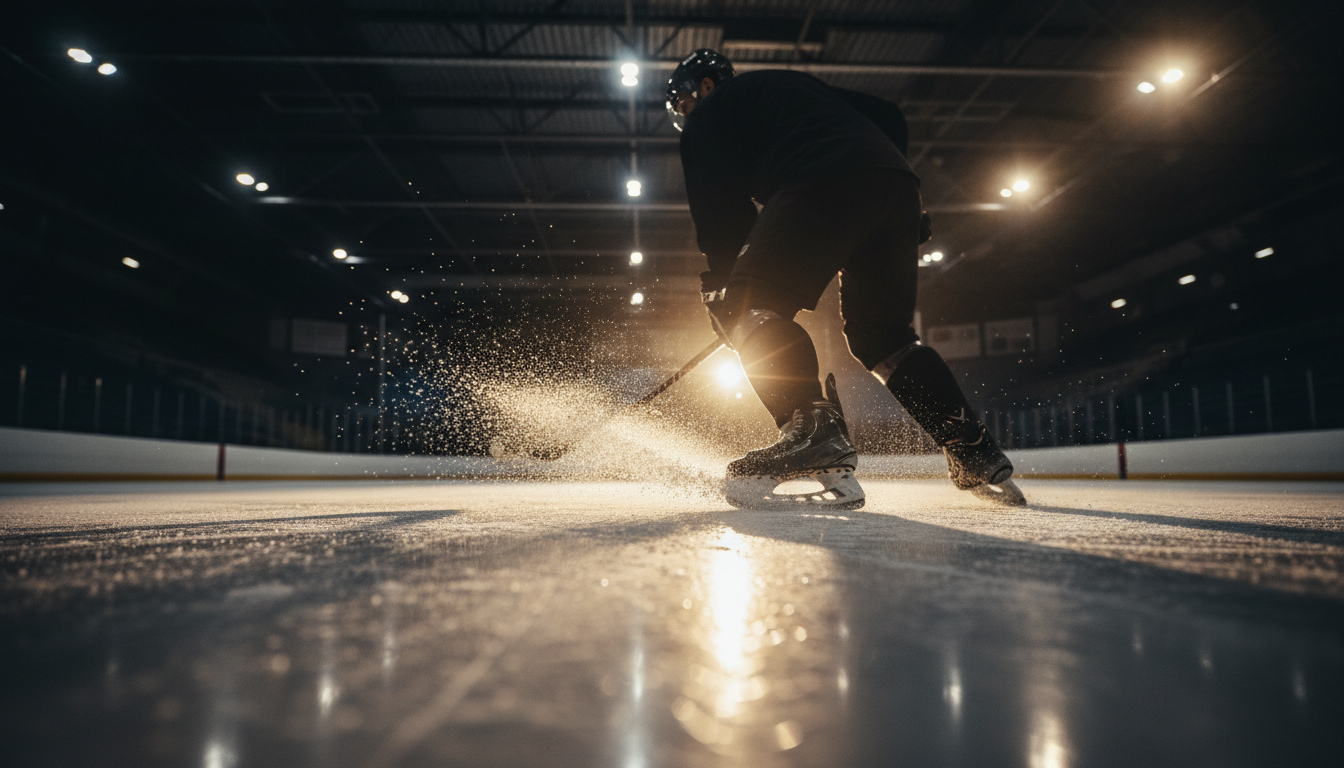 Hockey training on ice