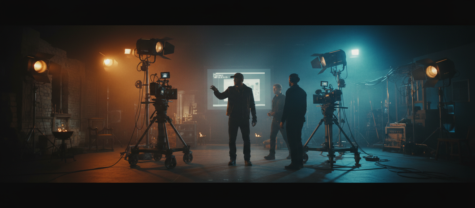 Cinematic production scene