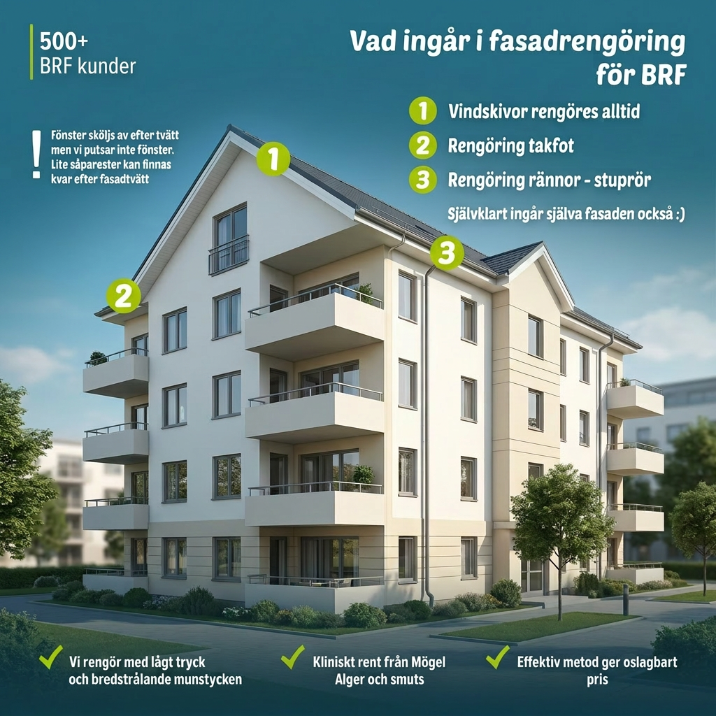 Vad ingår i fasadrengöring