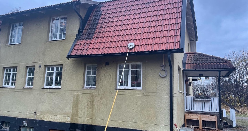 Fasadtvätt - puts villa softwash