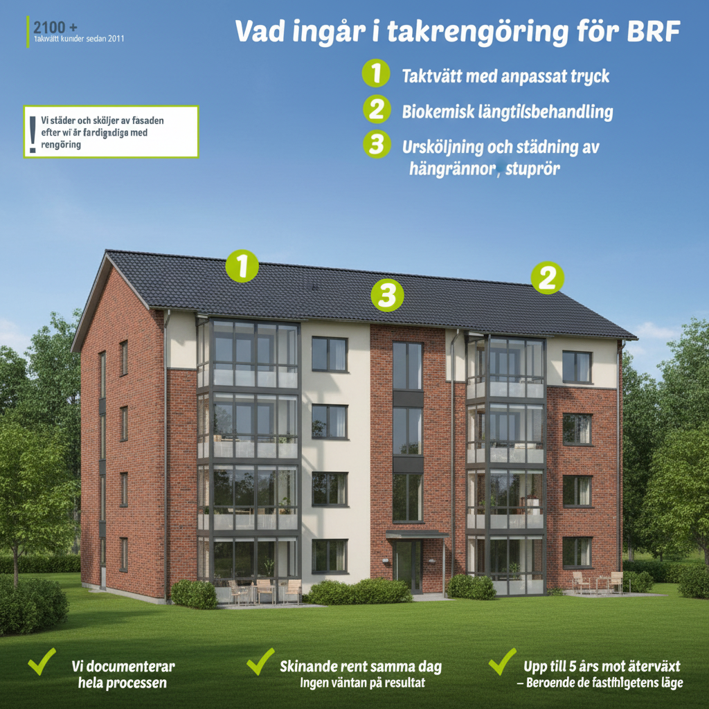 Vad ingår i taktvätt för BRF