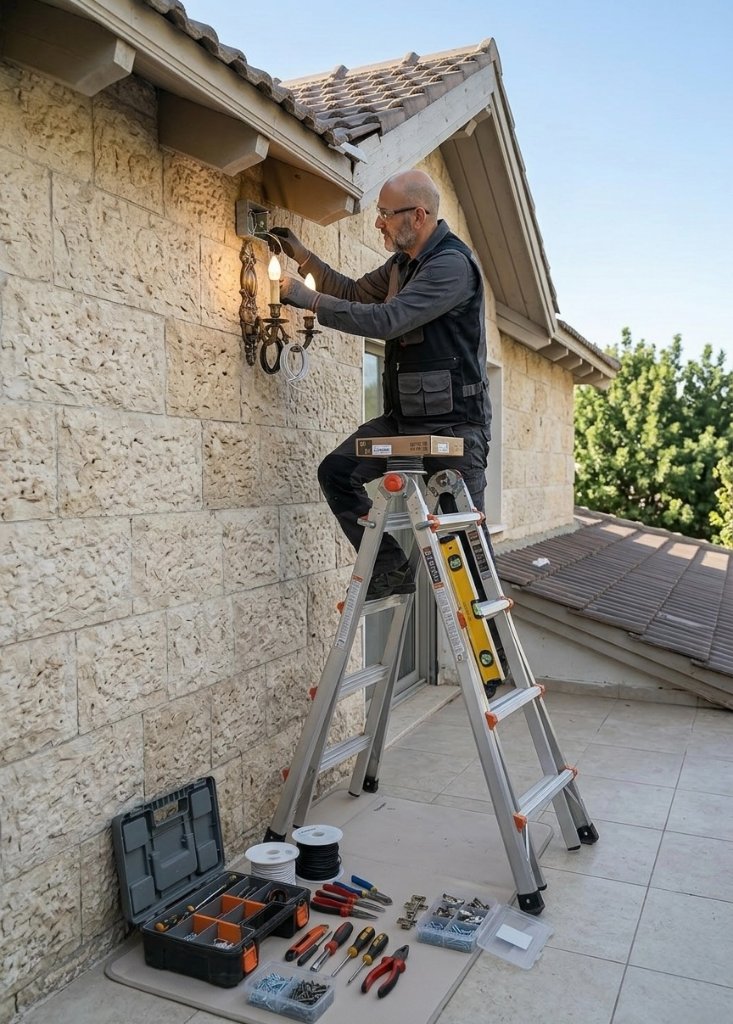Professional handyman at work