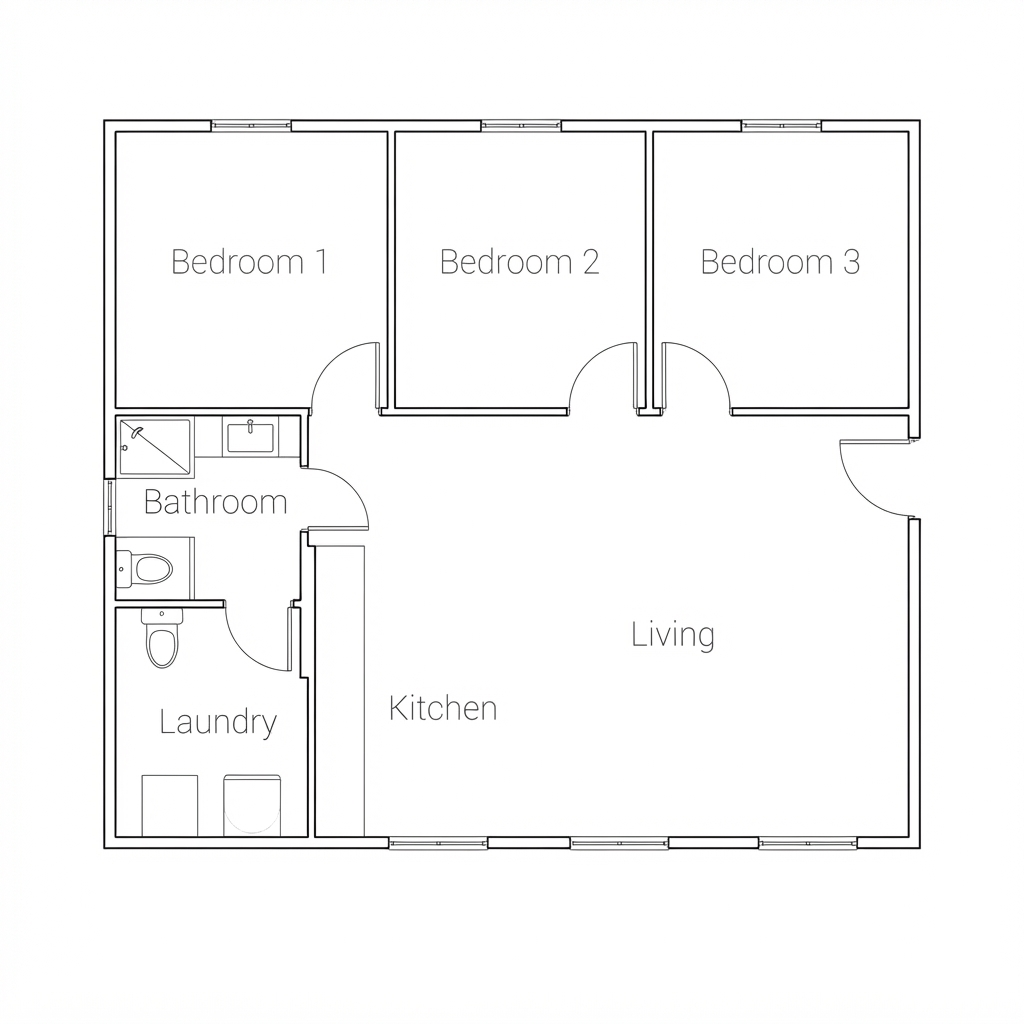 Faulkner Modern floor plan