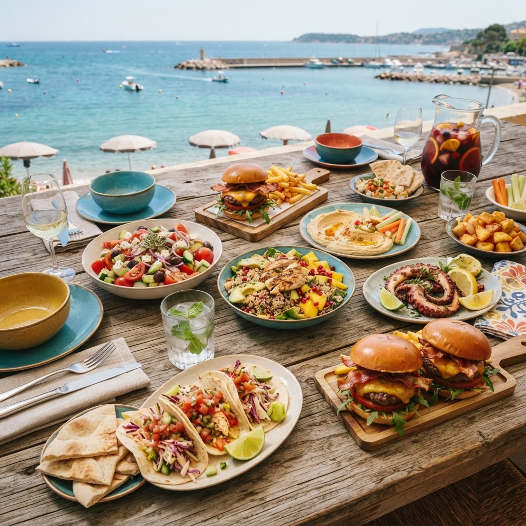 Tendances food été 2026 La Ciotat — burgers smashés, salades fraîches, Méditerranée BSB Azur Loc & Snack