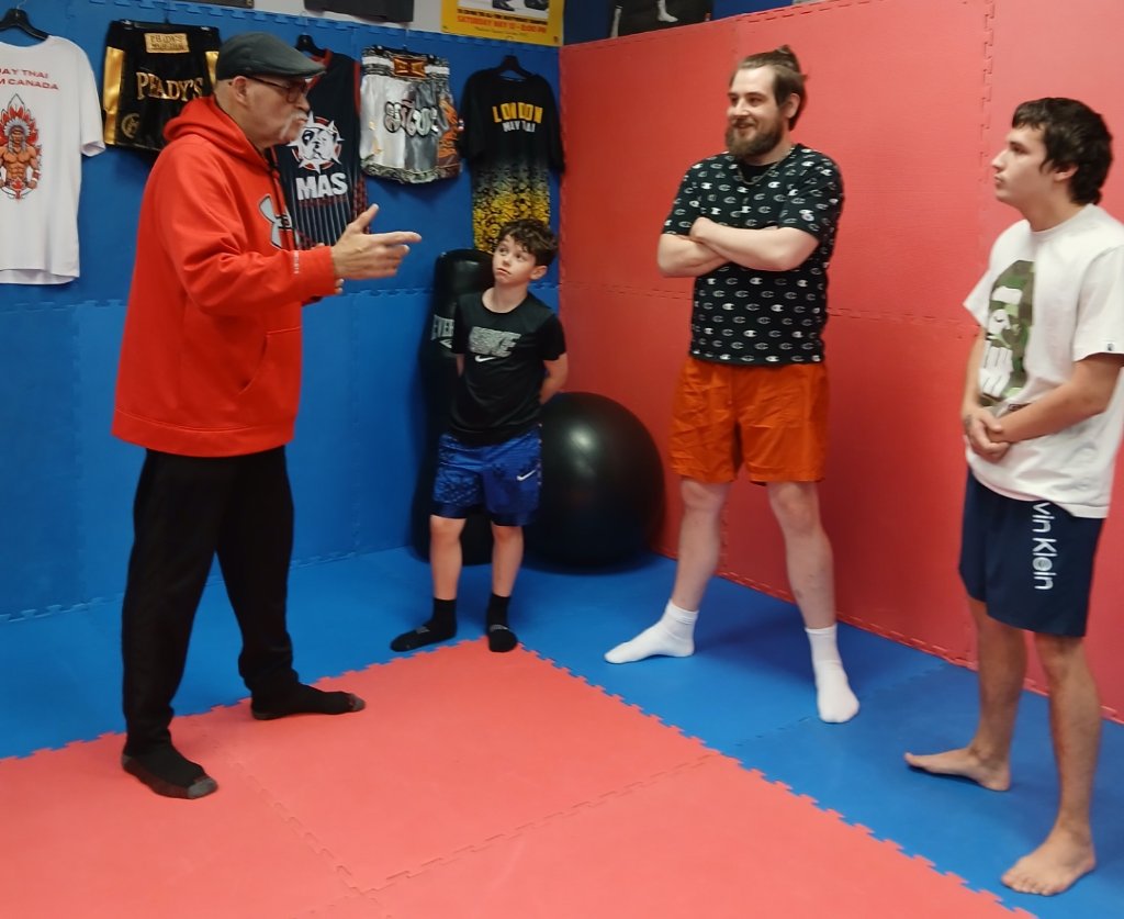 Coach Rob instructing a self-defense class in Sarnia