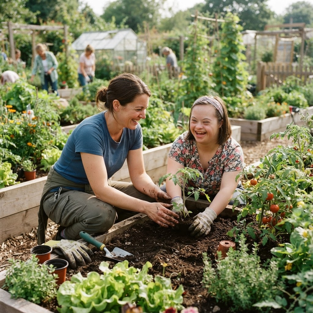Getting hands-on in the community garden