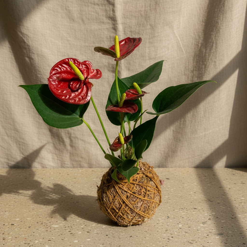 Kokedama Mini Antúrio