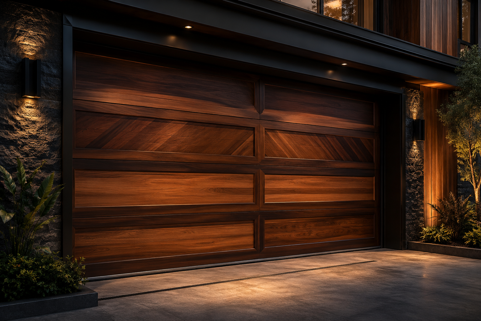 Handcrafted Exotic Hardwoods Luxury Garage Door — The Heritage Collection by ProShield