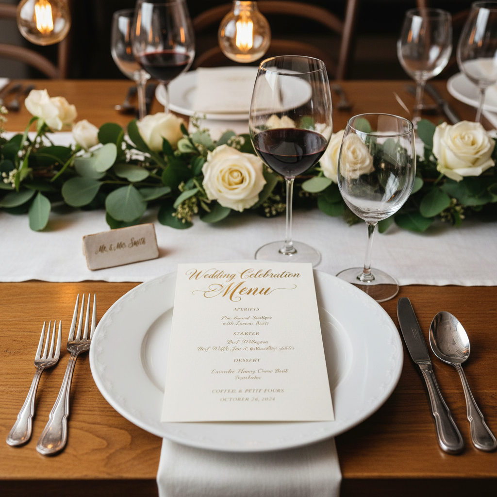 Wedding Menu Card Ideas