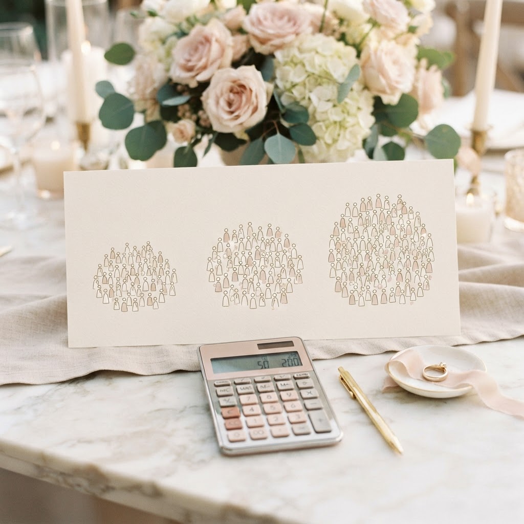 Wedding Budget for 50, 100, 150 and 200 Guests